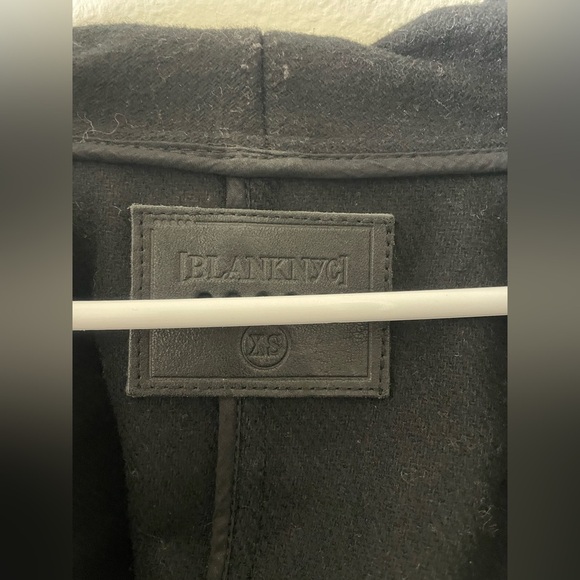 BlankNYC black asymmetrical warm fall or winter cardigan jacket - Picture 2 of 5